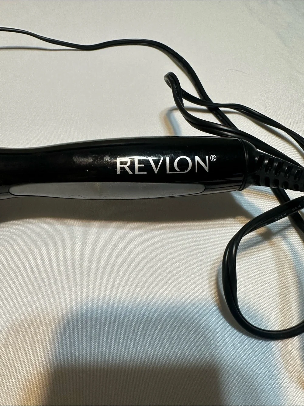 Revlon Black and Silver Spiral Barrel Curling Iron